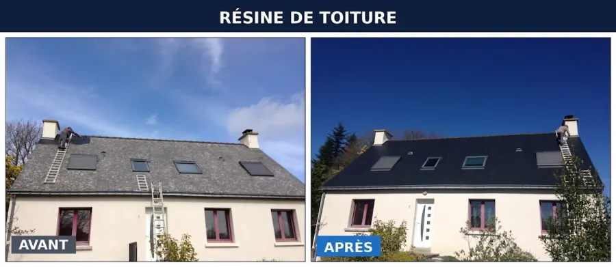 Chantier avant / après de Stahl Nettoyage : rénovation et protection de surface extérieure en Normandie