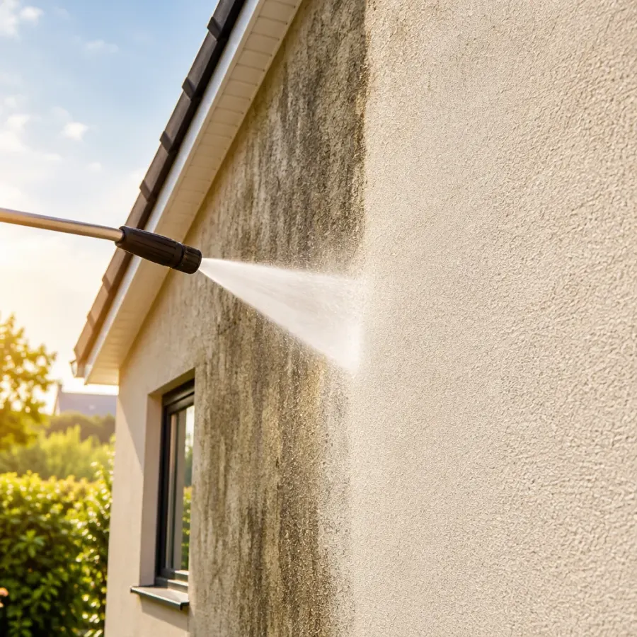 Nettoyage de façades et pignons de maison dans la Manche